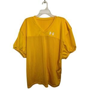 Under Armor Blank Men’s Yellow Football Jersey Sportswear Streetwear Sz L Fall